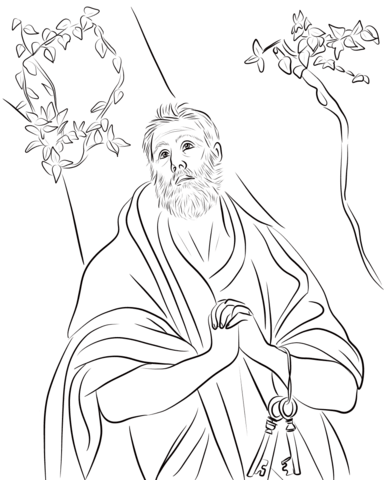 Saint Peter Coloring Page